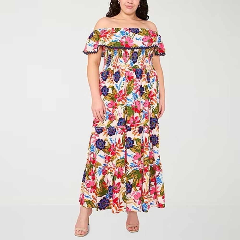 NWT Sam and Jess Multi color floral dress Size 2X